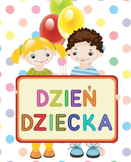 Chłopiec i dziewczynka przypominają, że dziś jest dzień dziecka